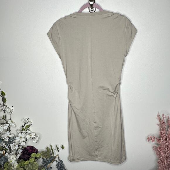ATHLETA Effortless Tee Dress Ecru Tan Cream Neutral {T10} - Picture 4 of 7